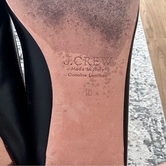 *SOLD* J.Crew Women's Ballet Leather Flats with Cap Tie in Black & Tan US 10 - Picture 11 of 12